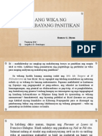 Ang Wika NG Makabayang Panitikan