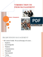 Unit 1.1 Introduction To Business Management2021