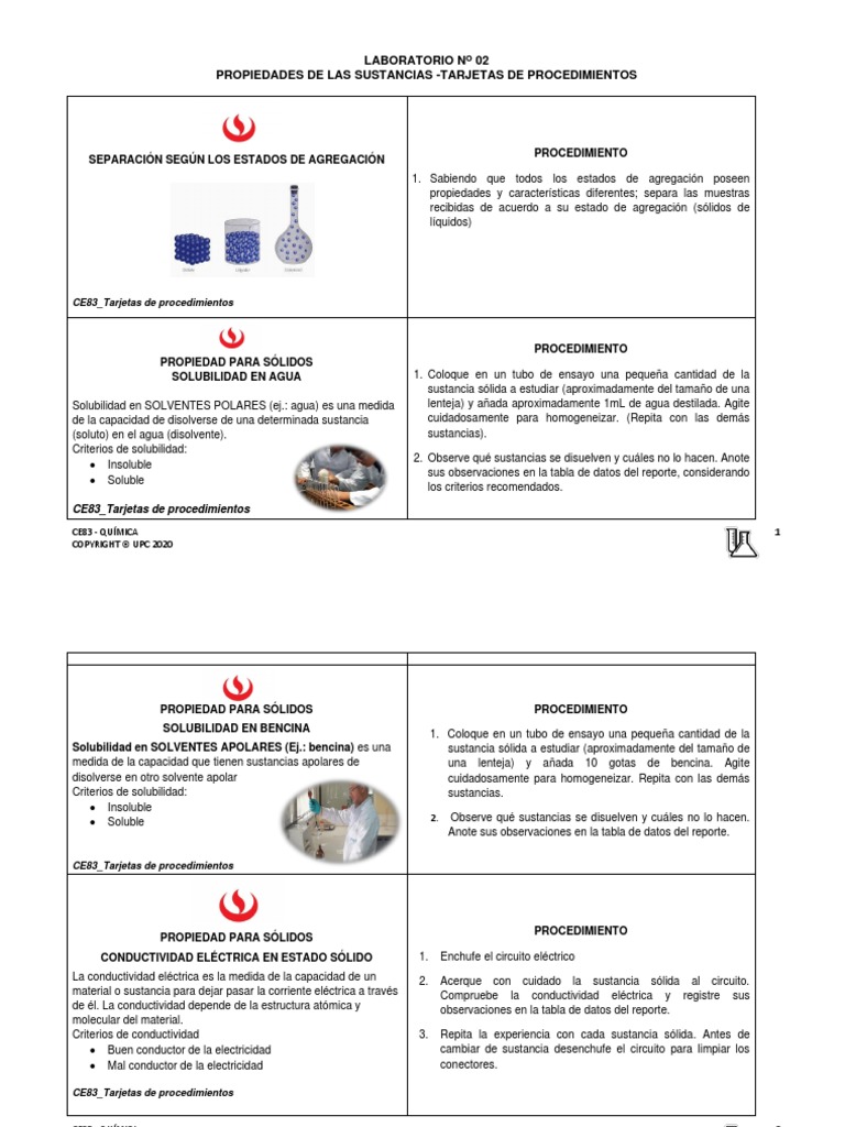 CE83 - Lab02 - Tarjeta de Procedimiento PDF | PDF