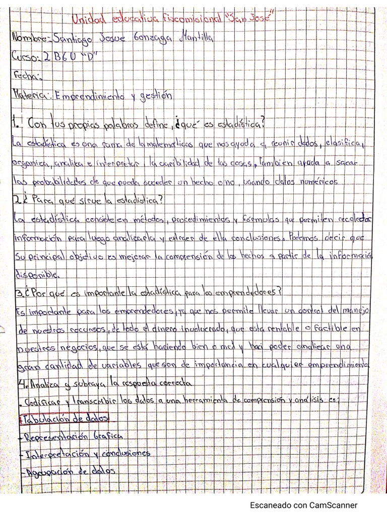 Santiago Gonzaga 2BGU D Emprendimiento Pág 40 y 41 PDF | PDF