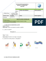 Prueba de Diagnóstico Lenguaje