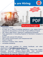 Urgent Required _ Structural Designer (ASAP)