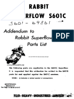 Fuji S601 Rabbit Scooter Illustrated Parts List