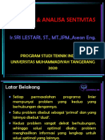 DualitasAnalisa Sensitivitas (Pertemuan 5)