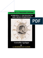 Cornelio Agrippa. Nobleza y Excelencia Del Sexo Femenino. Biblioteca Hermética La Memoria de Calíope PDF