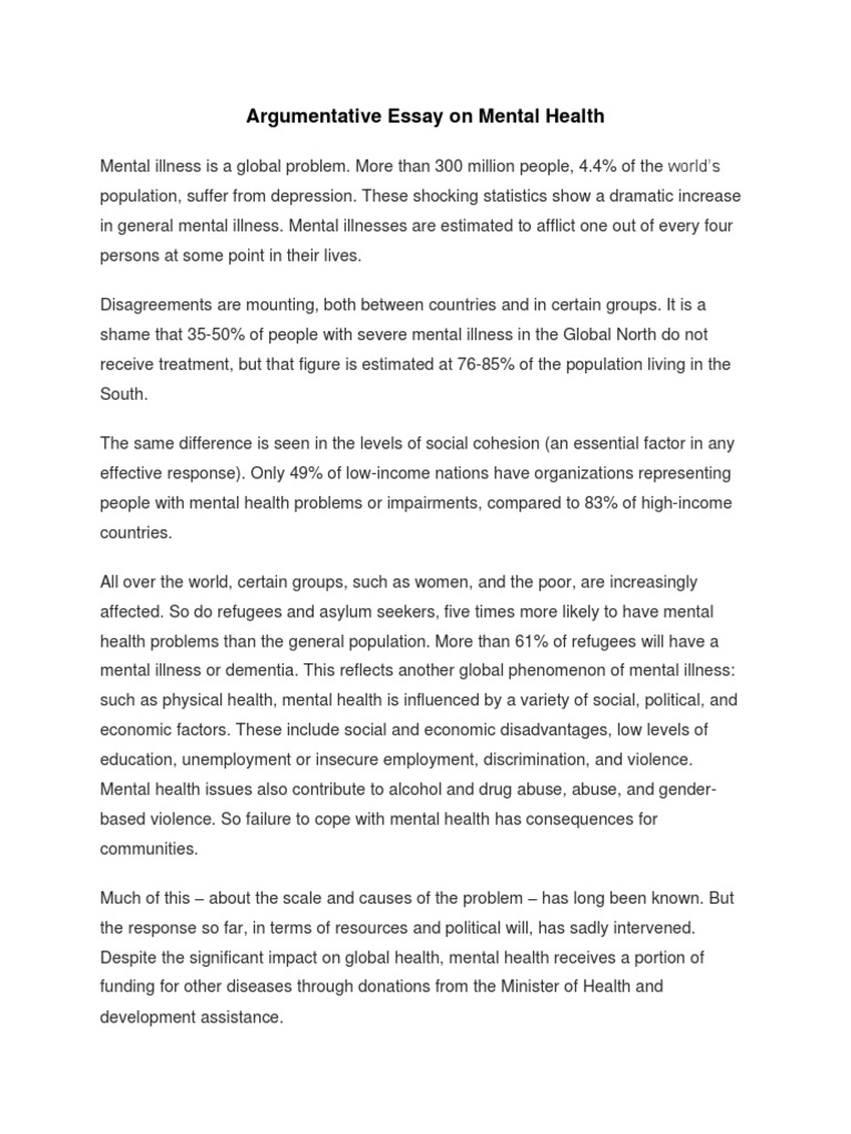 Scholarly Articles About Mental Health