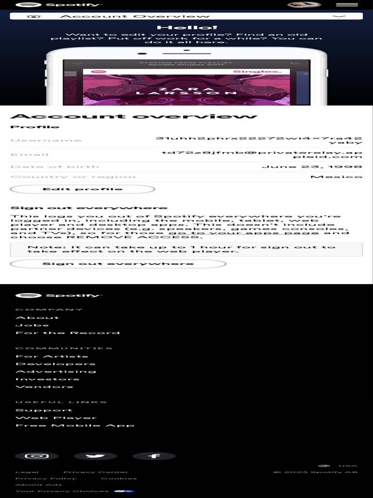 Account Overview Spotify Pdf Pdf