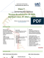 Clase 7 - Técnica de Extracción de ARN, Northern Blot, RT-RNA y qPCR.