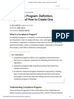 Compliance Program - Definition, Purpose, and How To Create One