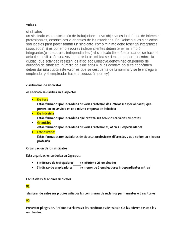 Guía sobre Sindicatos en Colombia | PDF | Sindicato | Economias
