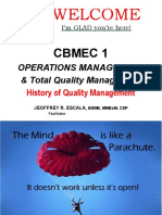 CBMEC 1 Ppt1 History of Quality Management