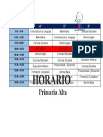 Horario escolar primaria alta 4°-6