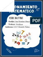 Caratula de Razonamiento Matemático en Word