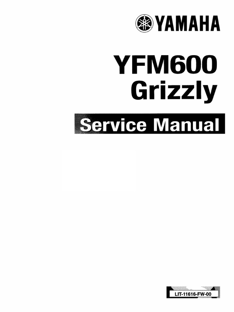 Yamaha Yfm600 Grzzly 600 1998 1999 2000 2001 Manuel d'ateler de