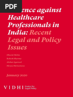 Violence Against Healthcare Professionals Recent Legal and Policy Issues