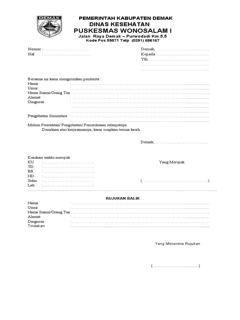 Form Rujukan | PDF