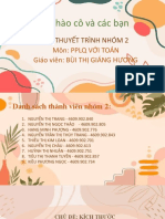 BÀI THUYẾT TRÌNH N2- PPLQ TOÁN- ĐO KÍCH THƯỚC