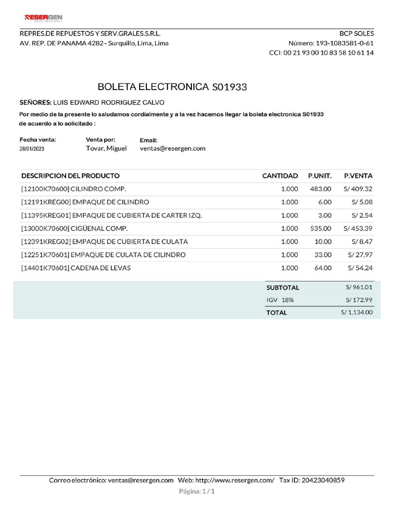 Boleta Electronica