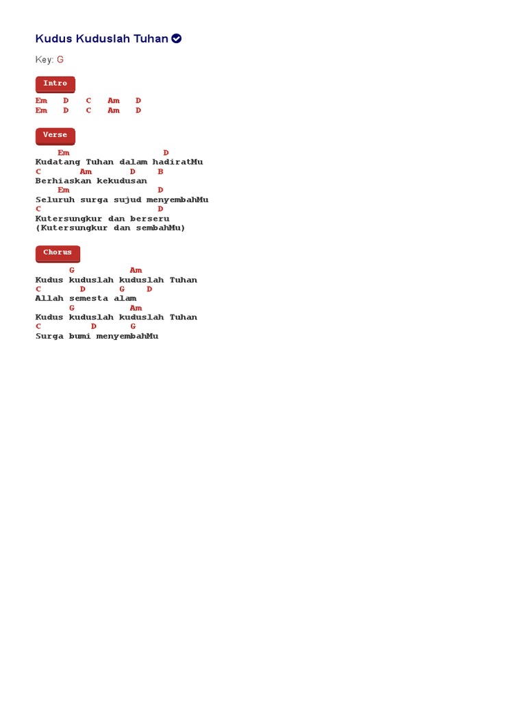 Kudus Kuduslah Tuhan Pdf Pdf