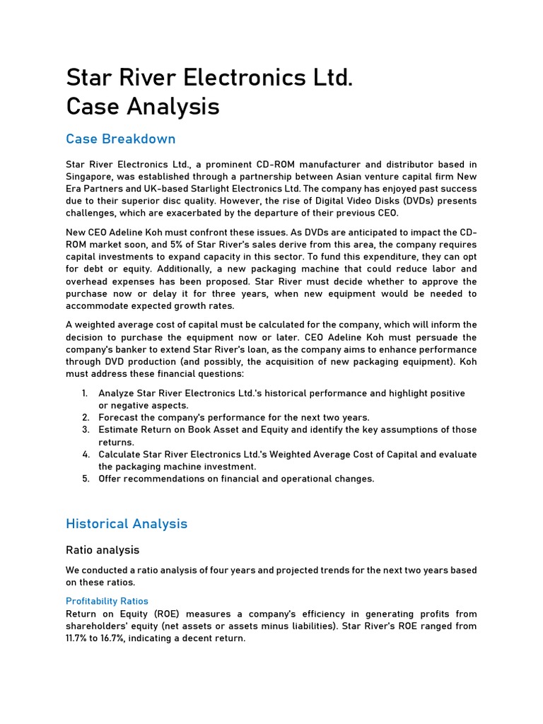 Star River Electronics LTD PDF Debt Return On Equity
