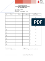 Daftar Hadir Peserta Muskab