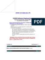 Software Engineering I - CS504 Spring 2005 Final Term Paper PDF