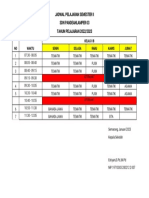 Jadwal Pelajaran Semester Ii SDN Pandeanlamper 03 TAHUN PELAJARAN 2022/2023