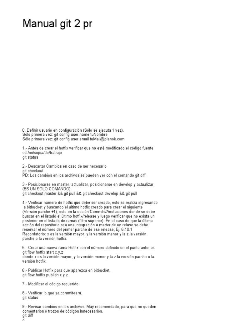 Creación de Hotfix en Git 2 | PDF