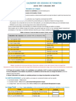 Calendrier Des Formations Fevrier 23