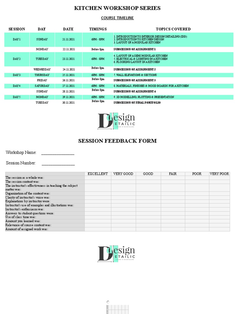 Course Timeline | PDF | Learning