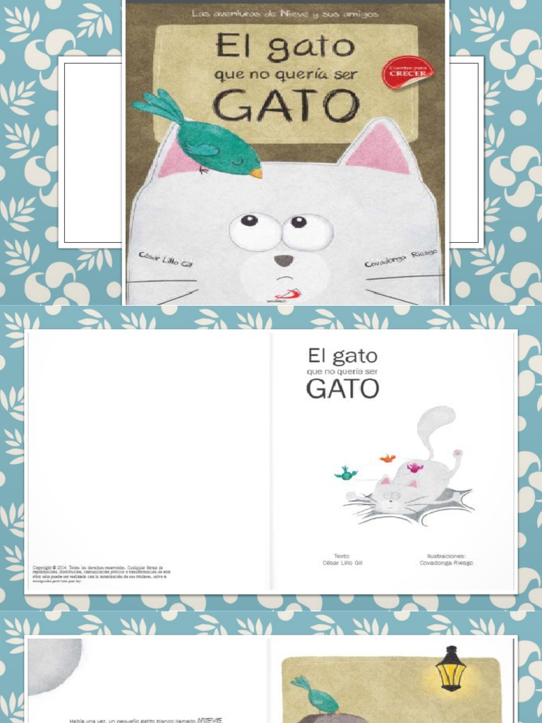 Cuento El Gato Que No Queria Ser Gato PDF