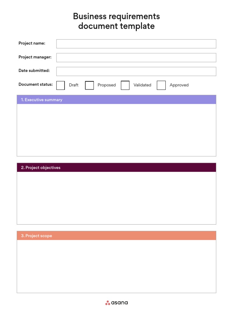 Business Requirements Document Template PDF | PDF