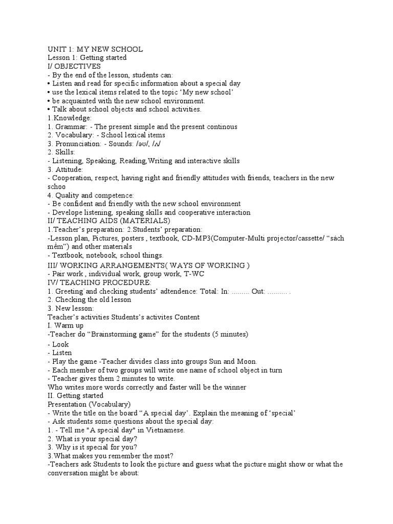 Unit 1 Grade 6 Pdf Teachers Communication