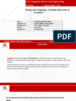 Topic:-Alphabets, Strings and Languages, Chomsky Hierarchy of Grammar