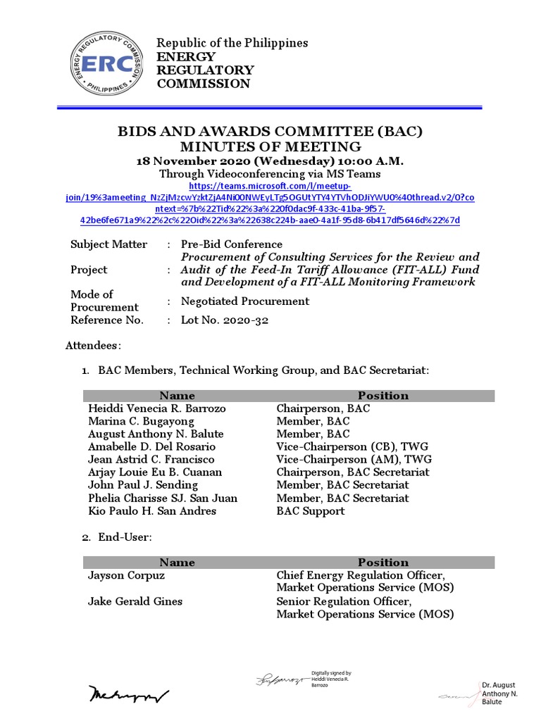 Pre-Bid Conference Minutes for FIT-ALL Fund | PDF | Law