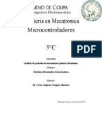 Ingeniería en Mecatrónica. Microcontroladores 5°C