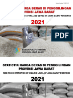 Statistik Harga Beras Di Penggilingan Provinsi Jawa Barat 2021