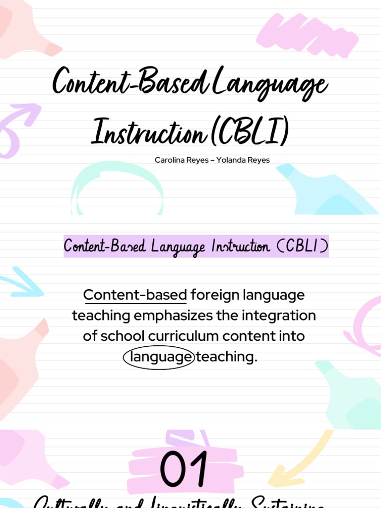 content based language instruction cbli