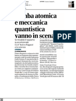 Bomba Atomica e Meccanica Quantistica in Scena - Il Corriere Di Romagna Del 23 Marzo 2023