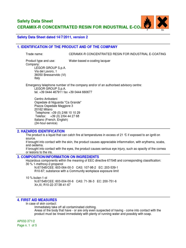CERAMIX-R (DGR) | PDF | Sodium | Physical Sciences