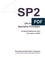 Life Insurance Specialist Principles Subject SP2 CMP 2019 - BPP ActEd PDF