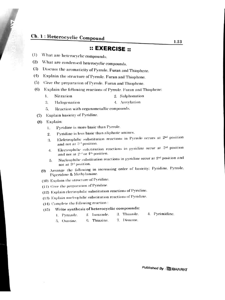 Heterocyclic Compound | PDF