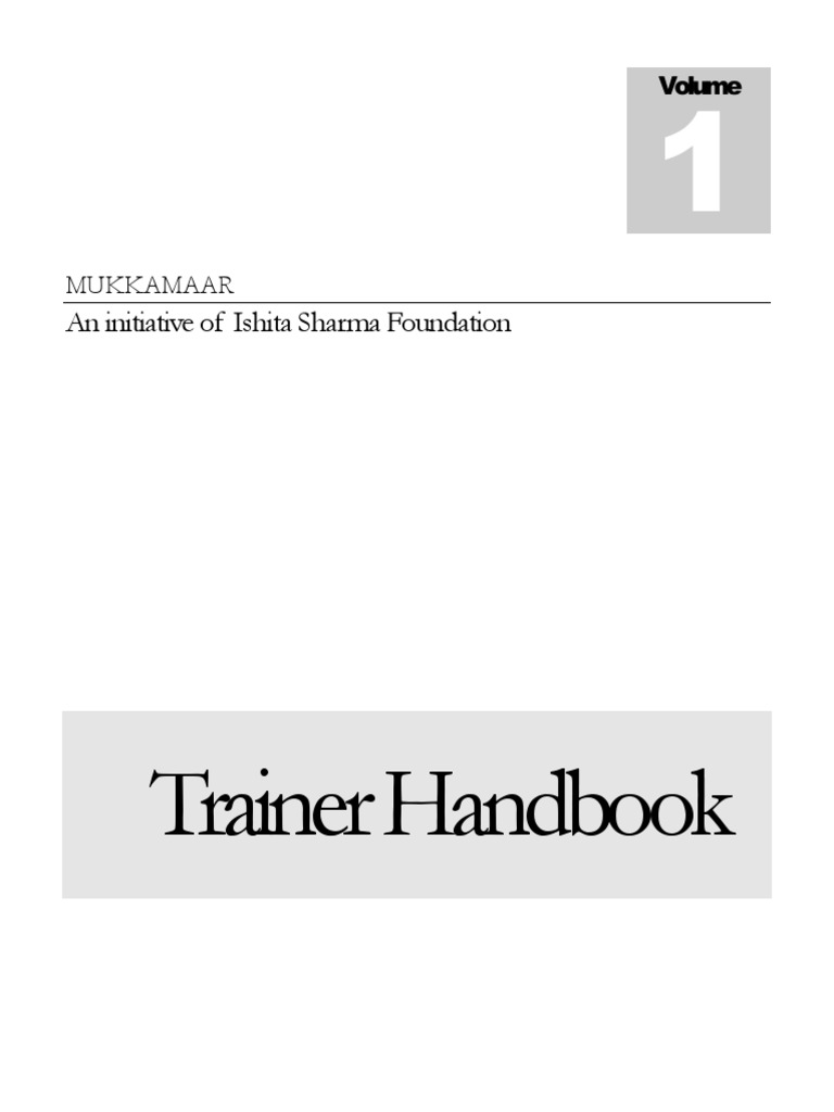 Trainer Handbook V1 | PDF | Self Defense | Violence