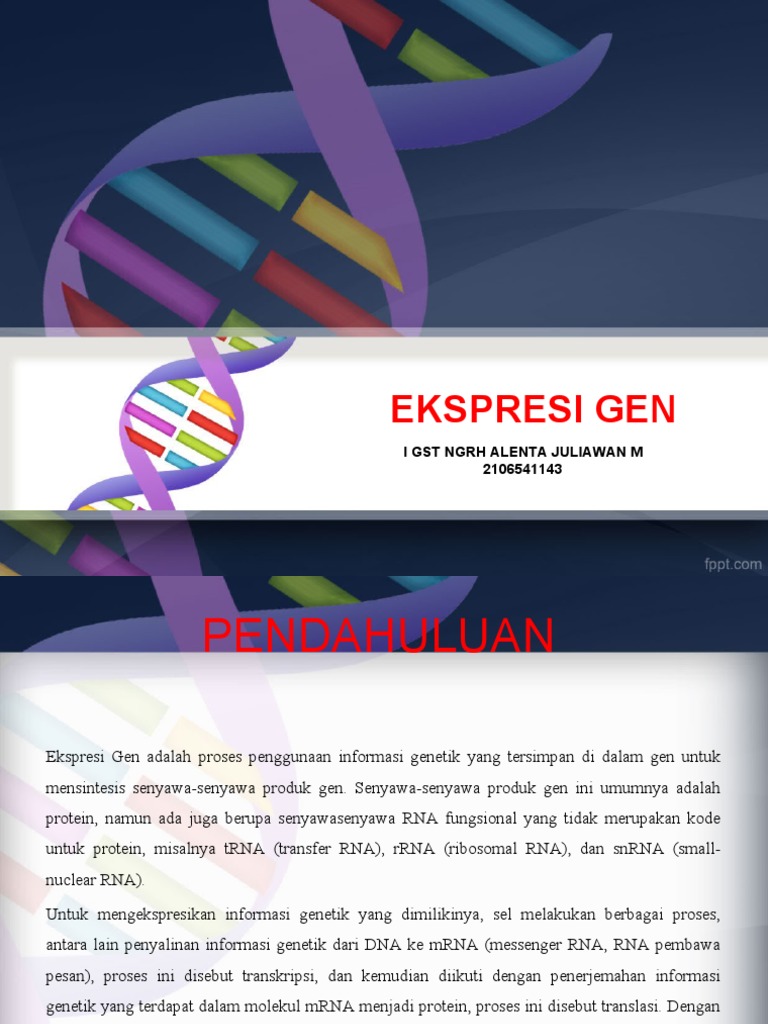 Proses dan Mekanisme Ekspresi Gen | PDF | Sains & Matematika ...