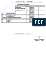 Daftar standar dokumen HSE PT Tri Putritama Kreasindo