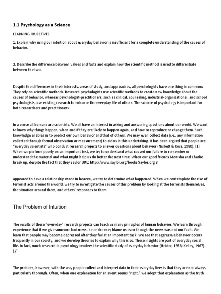 Psychology as a science notes and lecture pdf pdf psychology