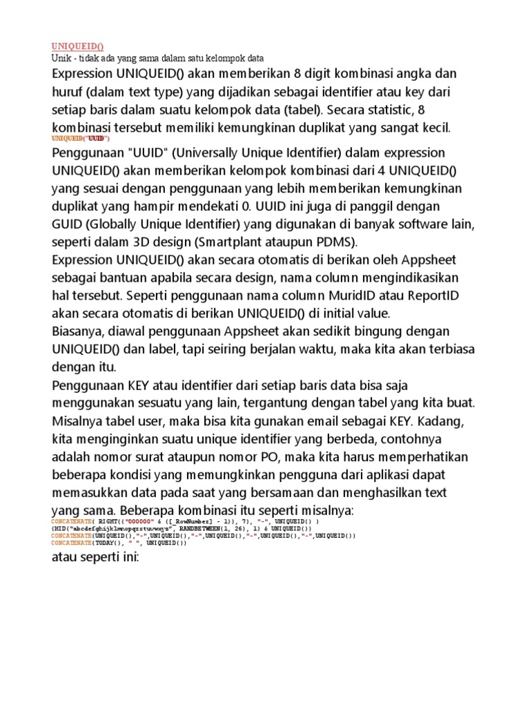 APPSHEET Tutorial Ekspresi | PDF