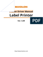 Manual Label Printer Windows Driver English V5.09