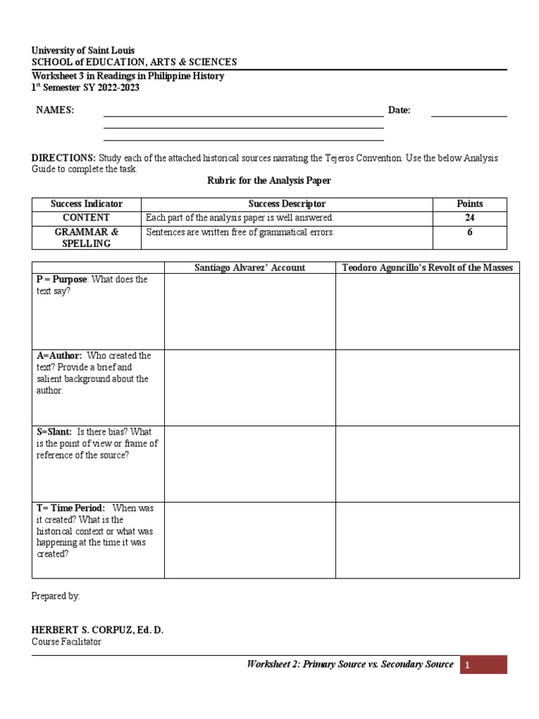 RIPH Worksheet 3 | PDF | Foreign Language Studies