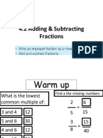 Yr 7 - 4.2 - Adding and Subtracting Fractions